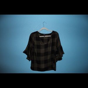 New!! A.N.A. Army Green Buffalo Plaid Top! New!!
